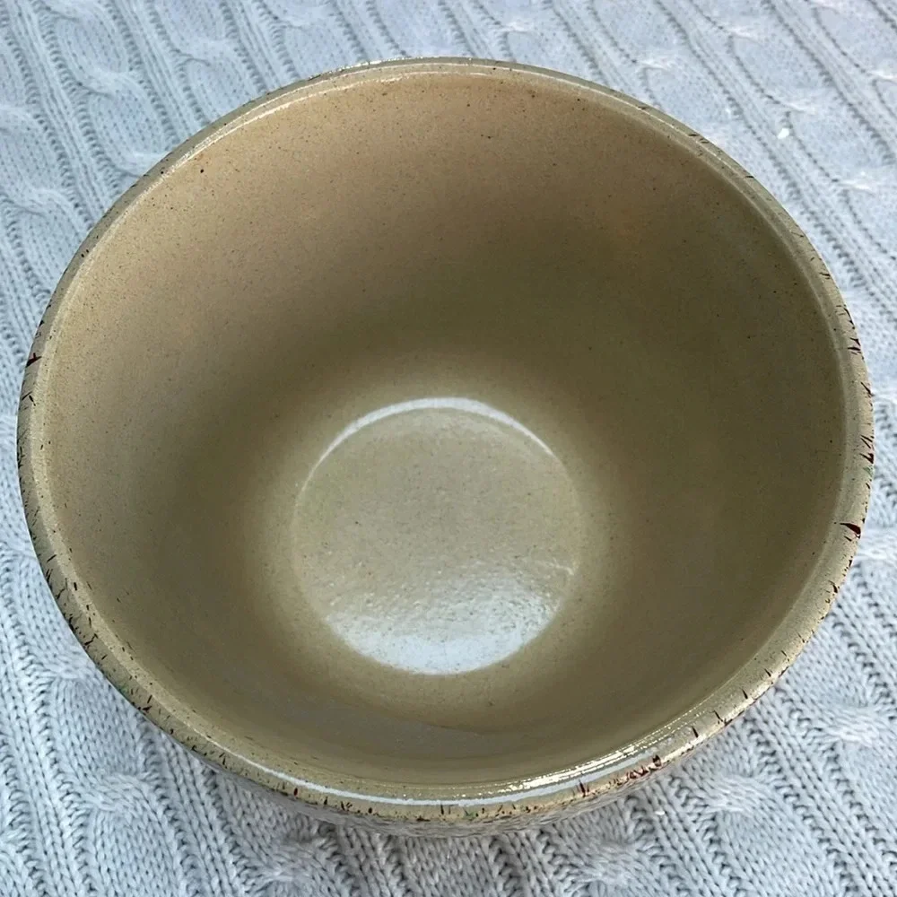 Vtg Roseville Pottery Splatter Mixing Bowl Ohio Retro Country Kitchen Baking